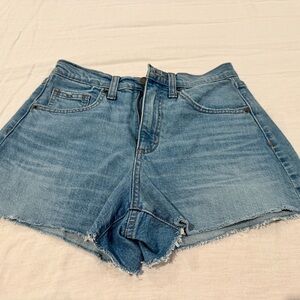 Universal Thread Blue Jean Shorts High-Waisted Frayed